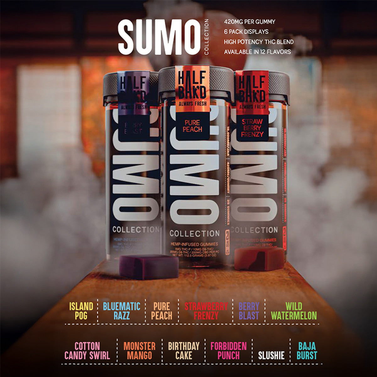 Half Bak’d D9 Sumo Gummies 10,000mg